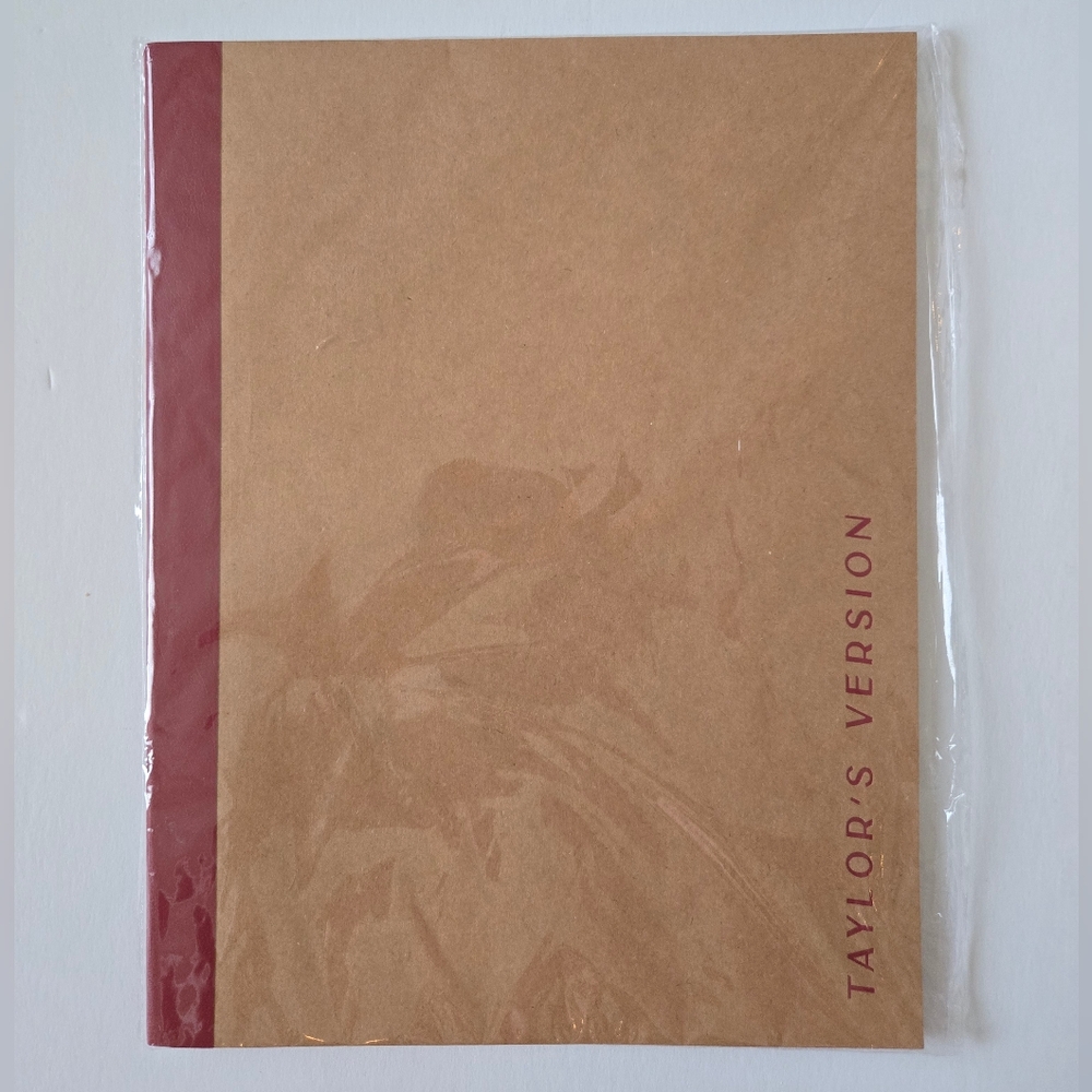Red "Taylor's Version" Softcover Cardboard Notebook SEALED